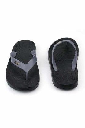 Buy FLIPSIDE Black Mens Rubber Flip Flops Shoppers Stop