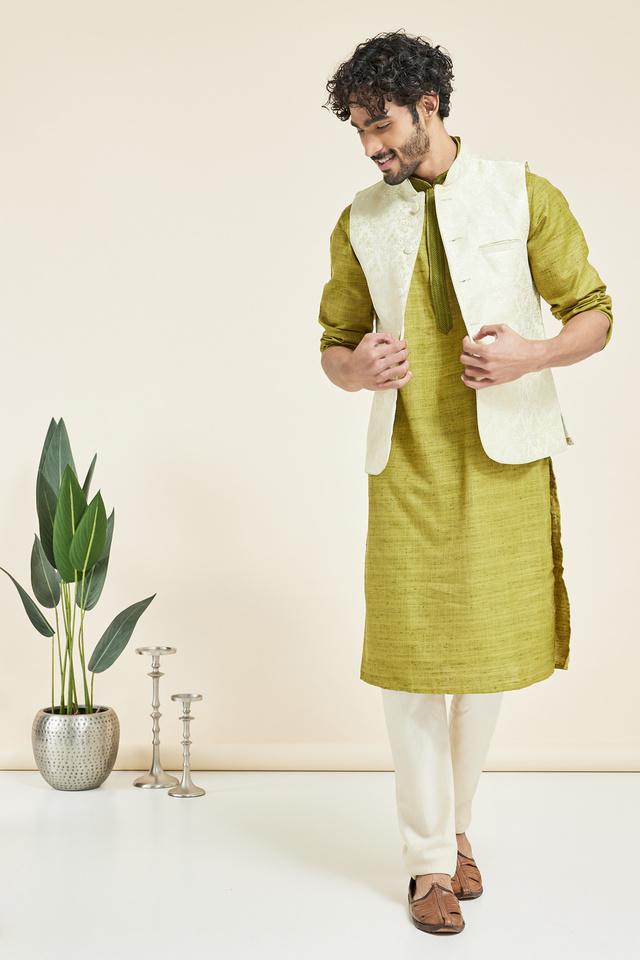 Pista green nehru on sale jacket