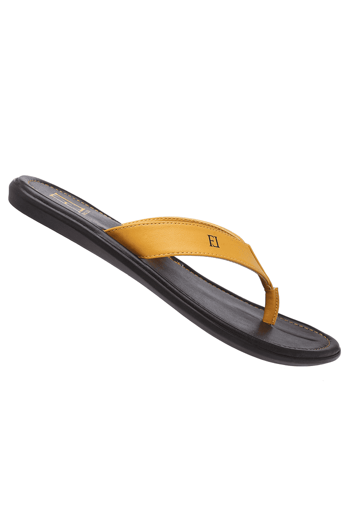 Buy FRANCO LEONE Mens Yellow Slipper Shoppers Stop