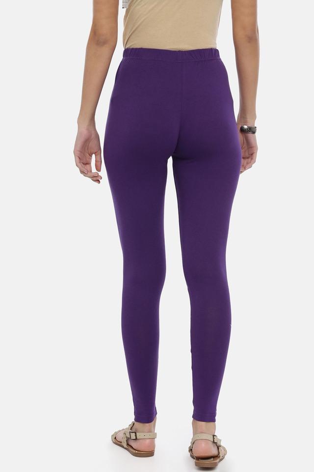 Violet Solid Knitted Leggings