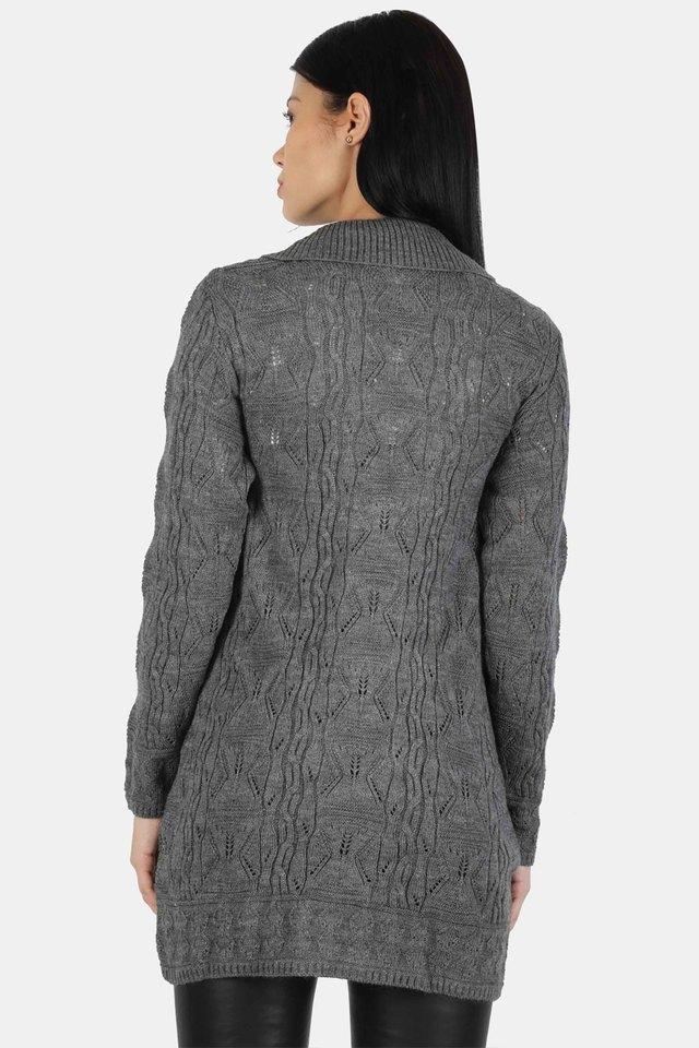 Liz Baker Essentials Wool Blend Overcoat Women's 10 Gray Grey Solid Winter  Wear