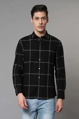 Buy CALVIN KLEIN JEANS Black Mens Slim Fit Checks Shirt | Shoppers Stop