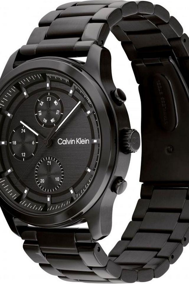 Black stainless steel discount watch