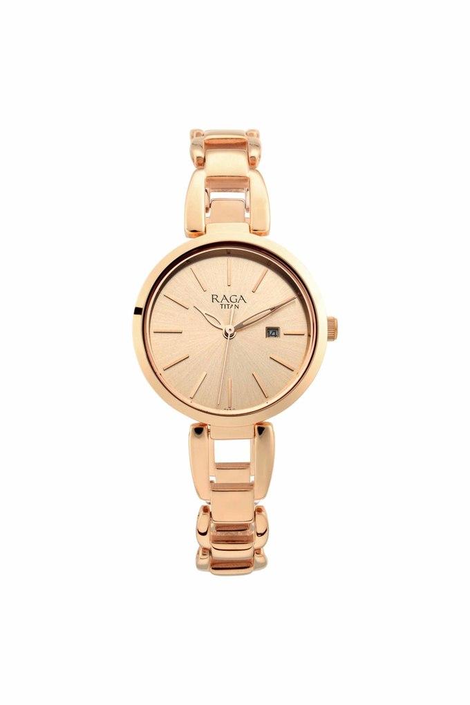 Rose gold watches online titan raga