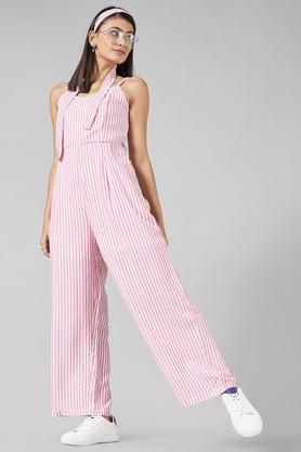 Pink 2024 white jumpsuit