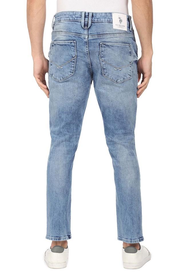 Buy Men Light Blue Cotton Stretch Slim Fit Jeans @ 3,499