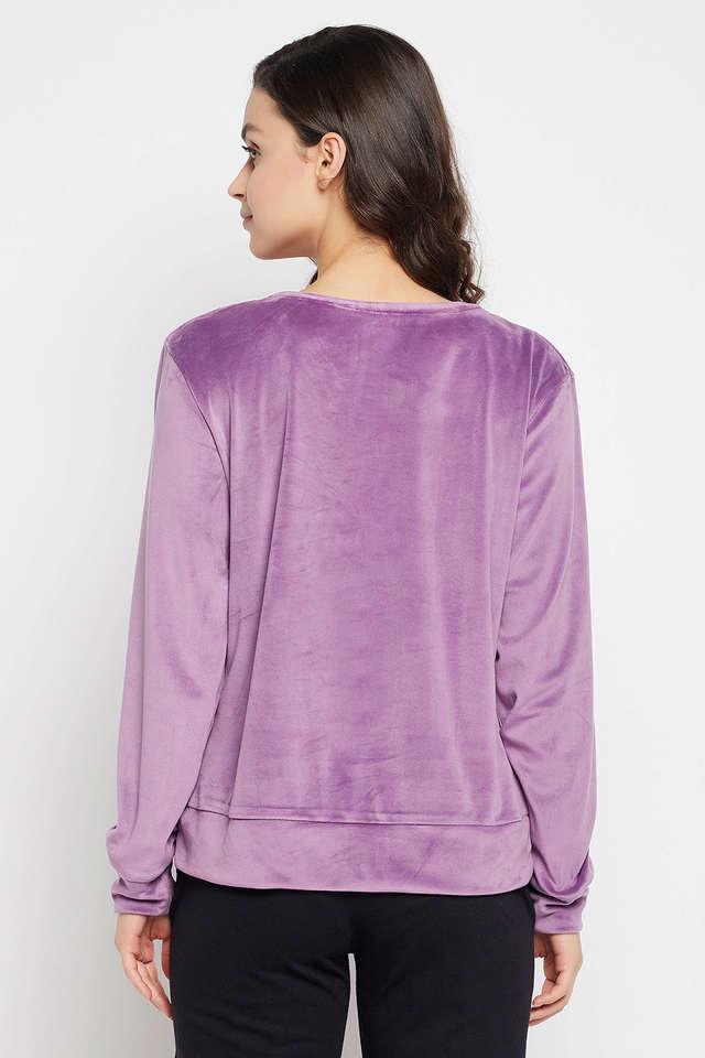 Purple clearance velvet sweatshirt