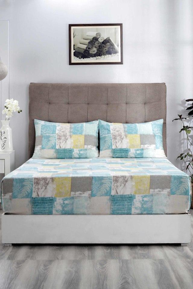 Buy MASPAR Cotton Printed Bed Sheet with Pillow Case Shoppers Stop