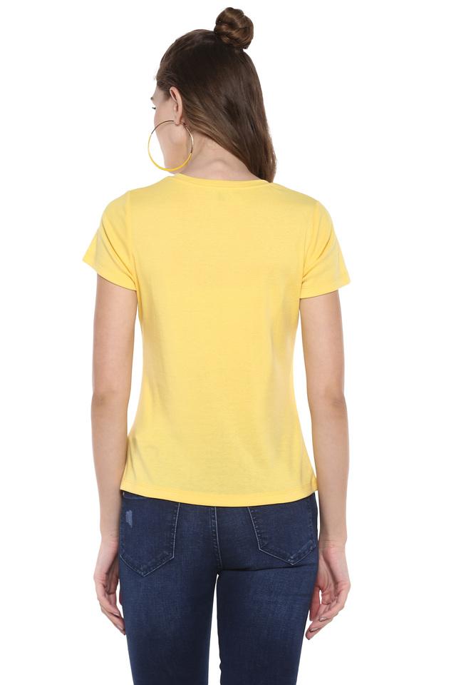 Plain yellow hotsell t shirt women's