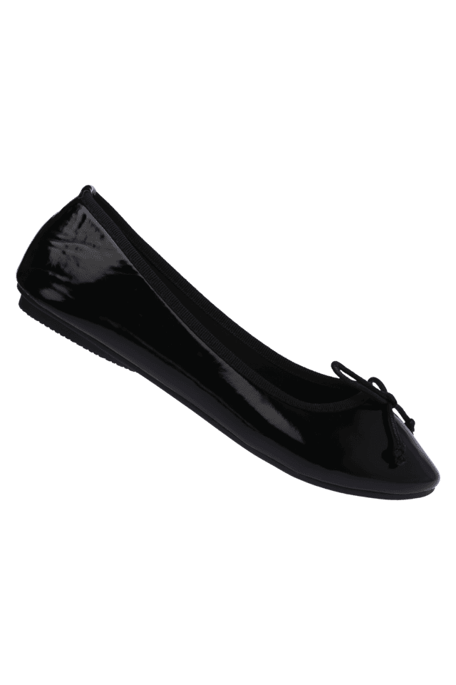 Girls black ballerina online shoes