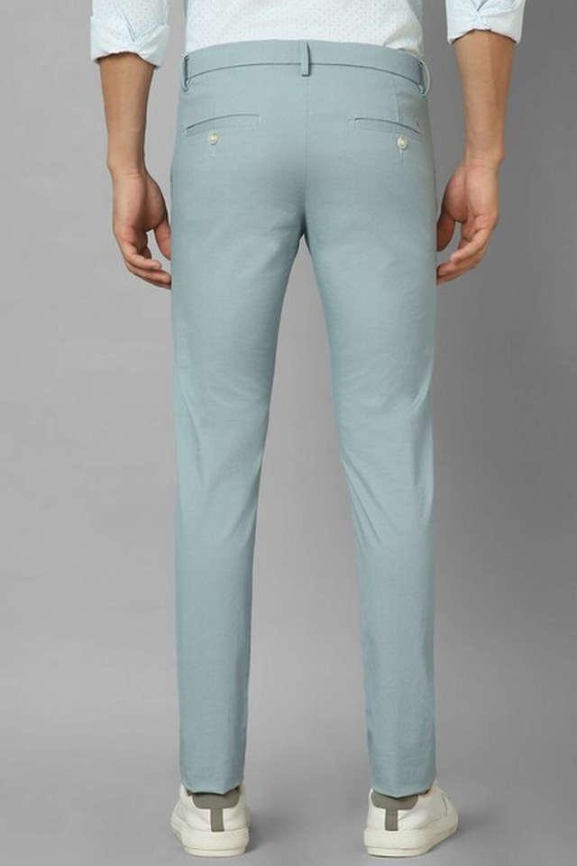 Allen Solly Blue Slim Fit Trousers