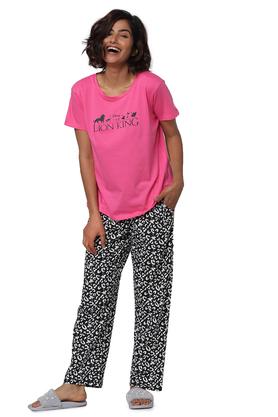 Buy INSENSE Pink Women's Cotton Printed Pyjama Set