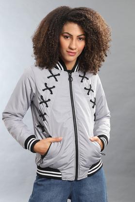 Grey casual hot sale jacket ladies