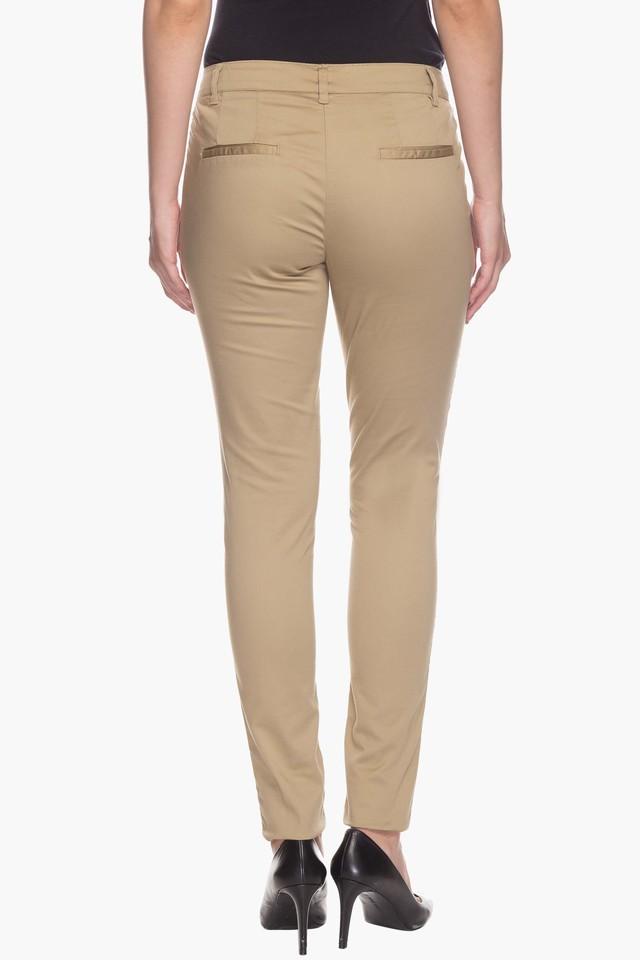 Slim Comfort B-95 Formal Beige Solid Trouser - Oak