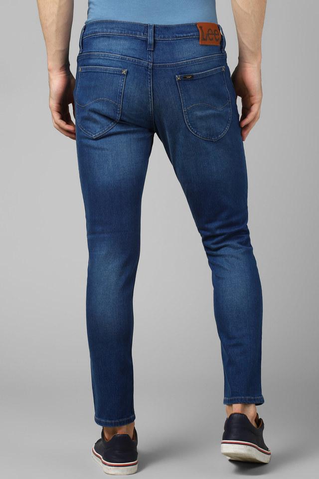 Buy LEE Blue Melange Ankle Fit Eric Mens Jeans