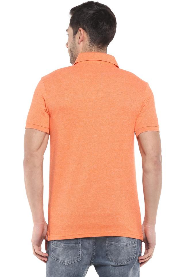 Buy UNITED COLORS OF BENETTON Orange Mens Slub Polo T Shirt
