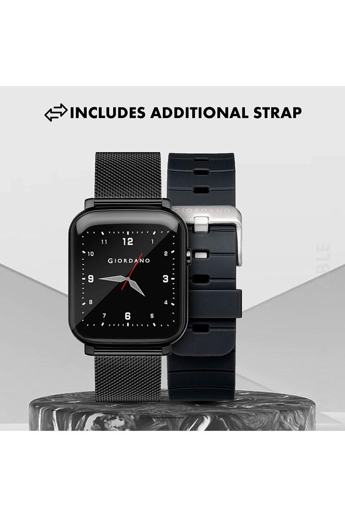 Buy GIORDANO Unisex 42 x 35.5 mm Black Dial Mesh Full Touch