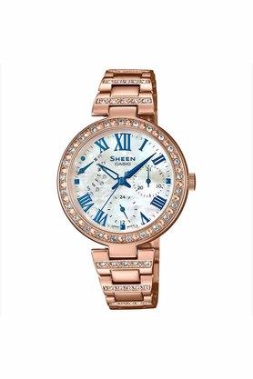 Casio sheen mother of pearl clearance watch