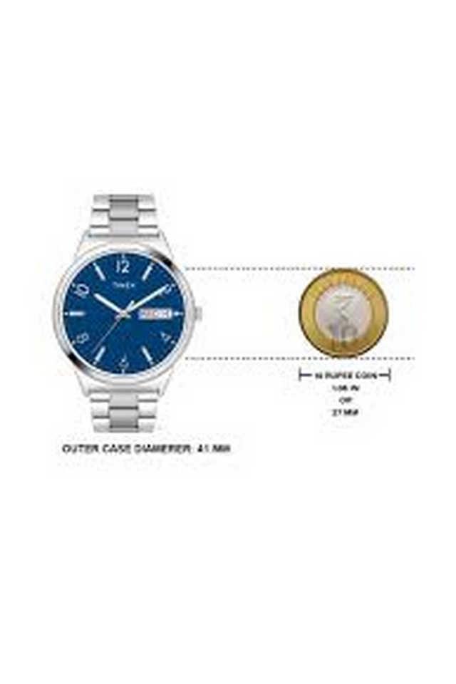 Buy TIMEX Classics 41 MM Blue Stainless Steel Analog Watch For Men