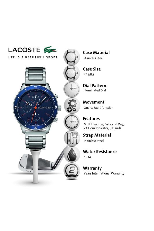 Buy LACOSTE undefined Mens Navy Dial Stainless Steel Analogue Watch 2010995 Shoppers Stop
