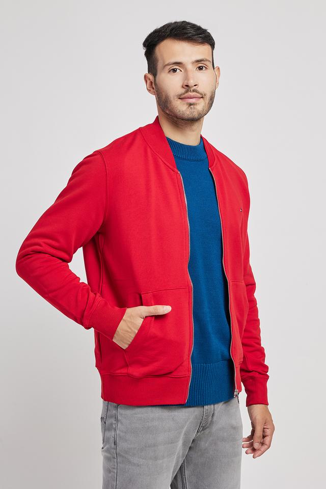 Tommy hilfiger red bomber on sale jacket