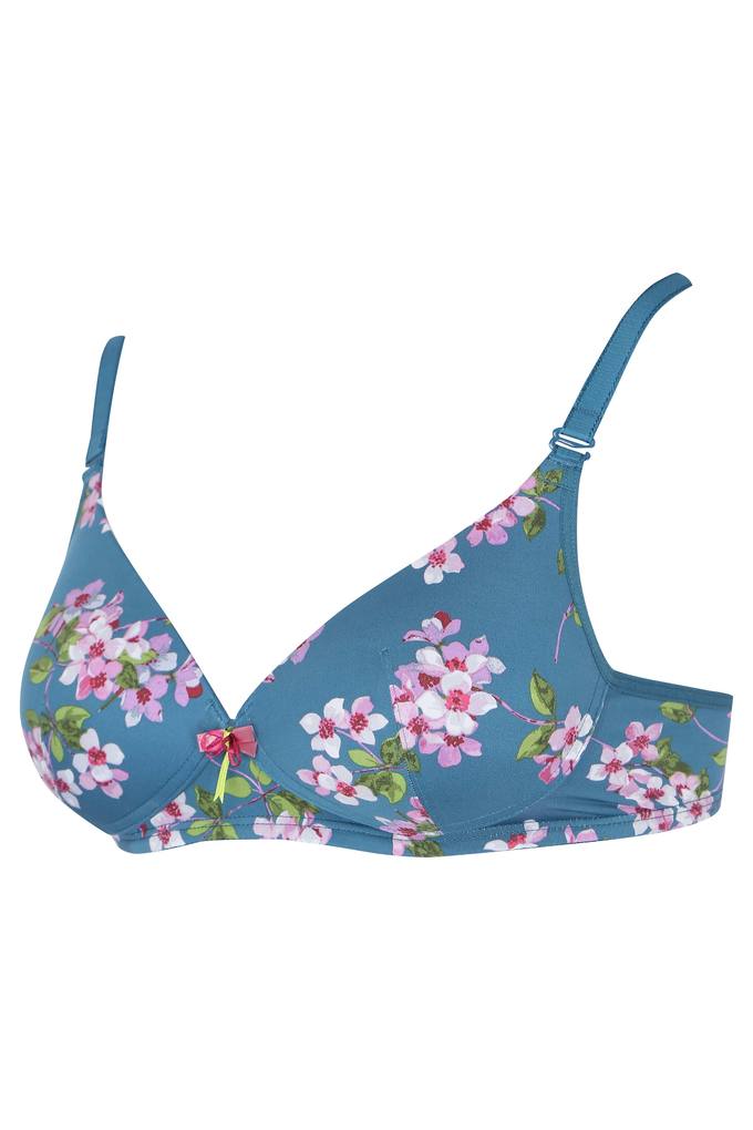 Buy ENAMOR Womens Floral Printed Non Wired Padded T-Shirt Bra