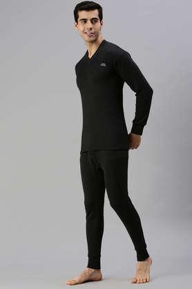 Buy Lux Cottswool Men Blue & Black Solid Cotton Blend Pack Of 2 Thermal  Vests Online at Best Prices in India - JioMart.