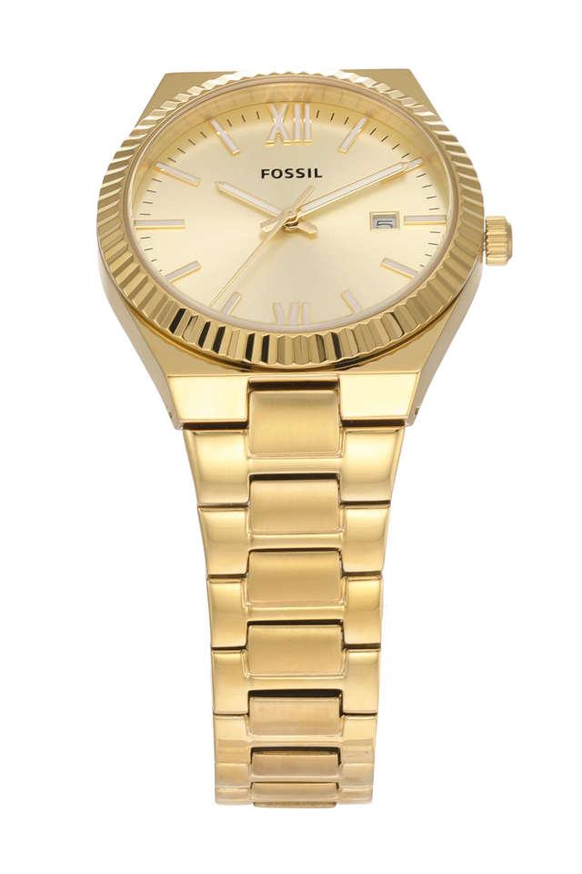 Fossil watch hot sale gold color