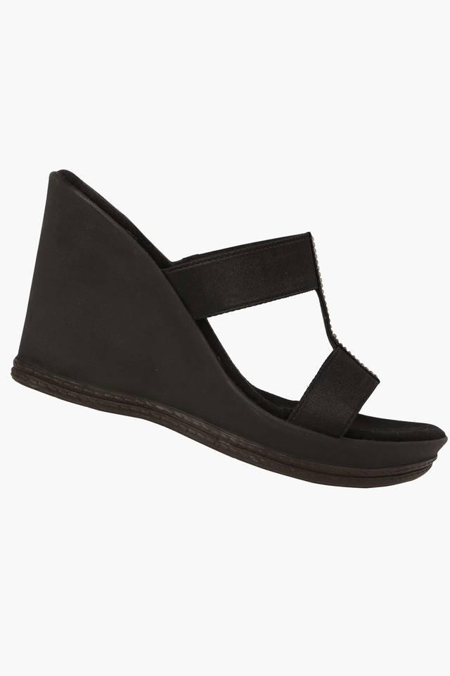 Buy XE Looks Comfortable Black High Heel Wedges Sandals For Women (3 inches  heel) -UK 3 at Amazon.in