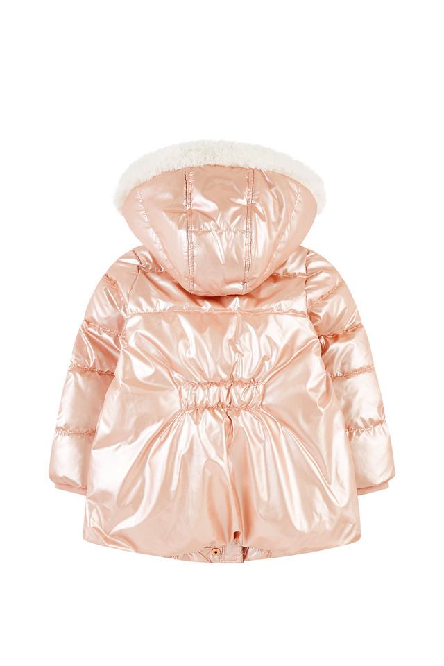 Buy MOTHERCARE Girls Shiny Pink Padded Borg Lined Coat Shoppers Stop