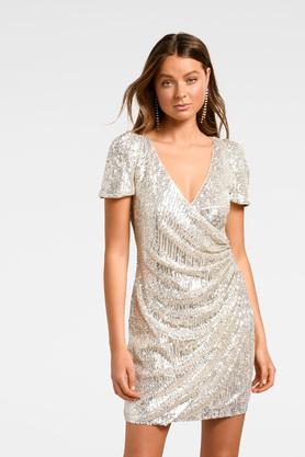 Forever new 2025 silver sequin dress