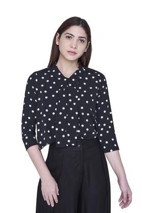 ZARA polka dot shirt/blouse (used once), Women's Fashion, Tops