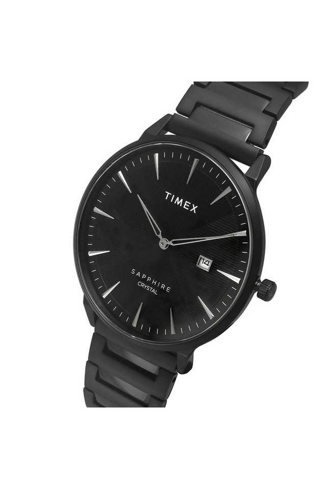 Buy TIMEX Fashion 41 MM Black Stainless Steel Analog Watch For Men