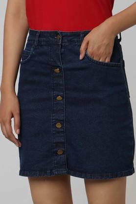 Mid thigh hotsell denim skirt