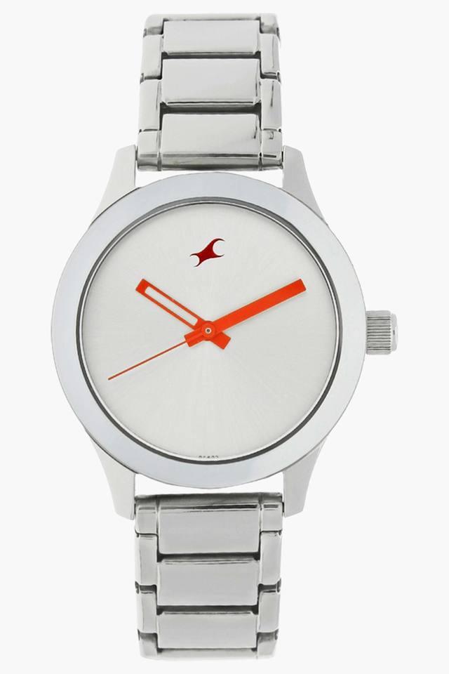 Womens Silver Dial Stainless Steel Strap Watch