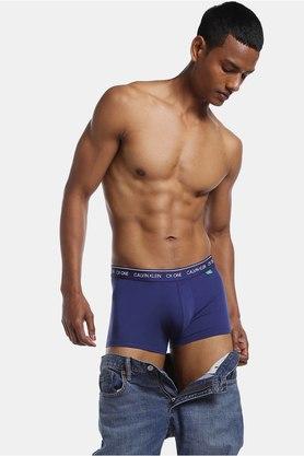 Buy CALVIN KLEIN UNDERWEAR Blue Solid Polyester Stretch Mens