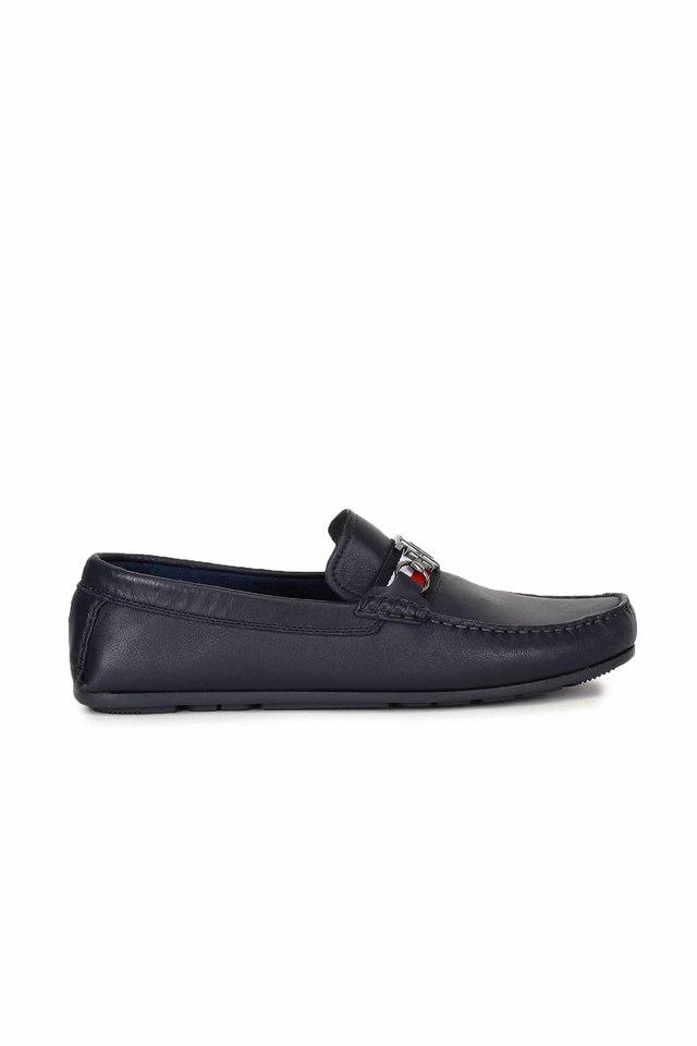 Buy TOMMY HILFIGER Midnight Leather Regular Slip On Mens Loafers