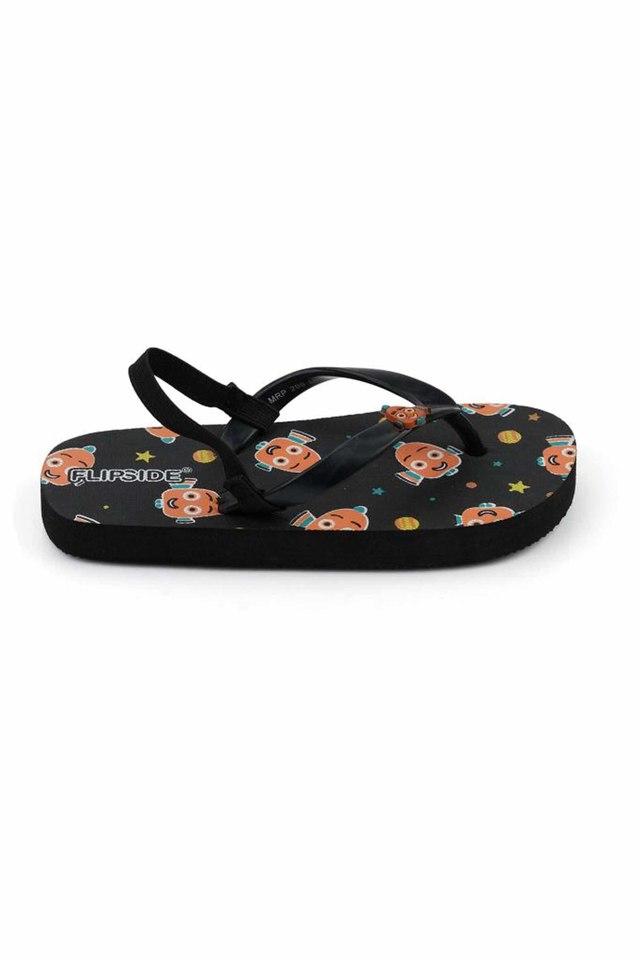 Black rubber flip outlet flops