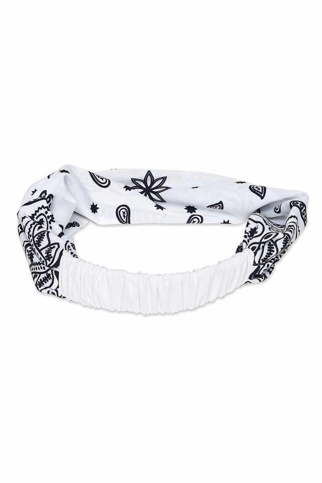 Buy BELLEZIYA White Bandana Scarf Headband