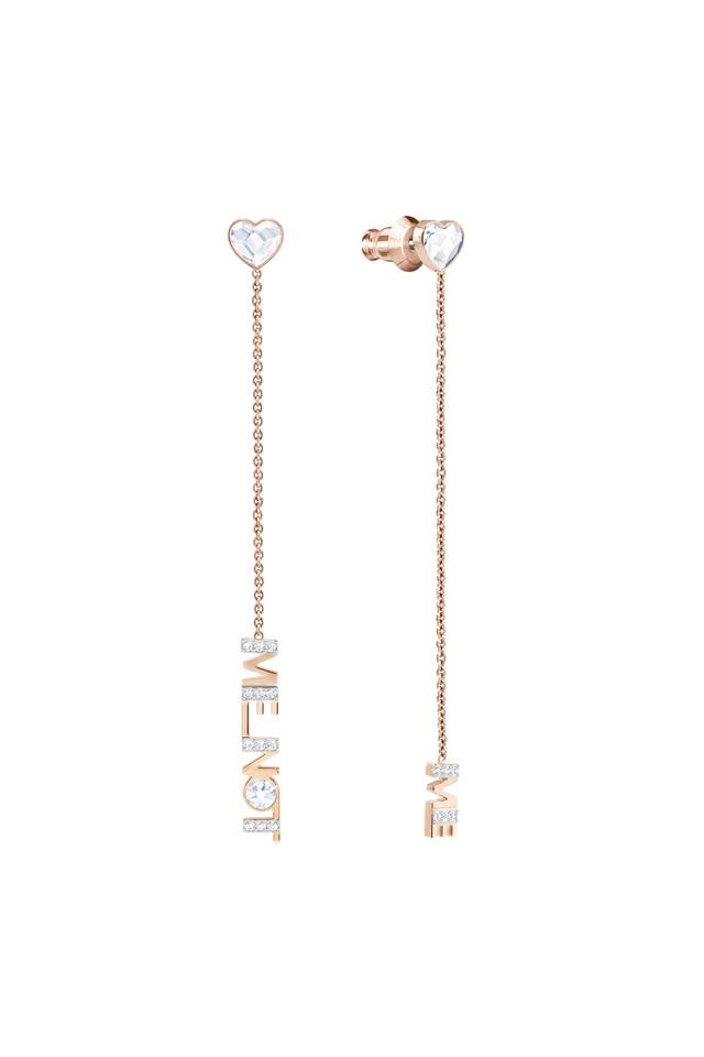 Swarovski rose gold heart on sale earrings