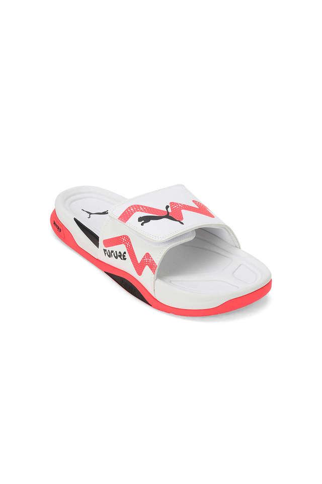 Buy PUMA White Synthetic Slipon Men s Slides Shoppers Stop