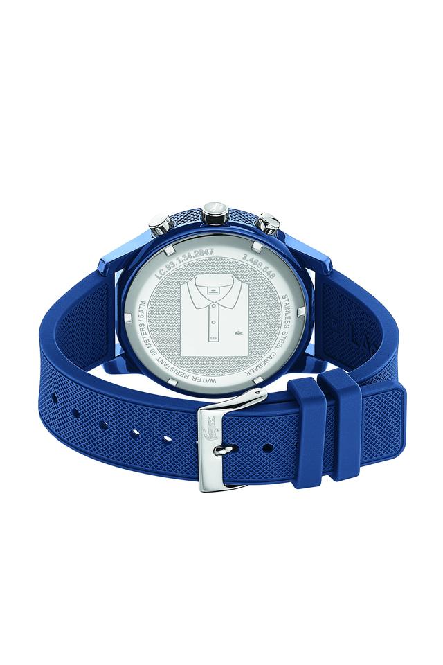 Buy LACOSTE undefined Mens Blue Dial Silicone Analogue Watch 2010970 Shoppers Stop