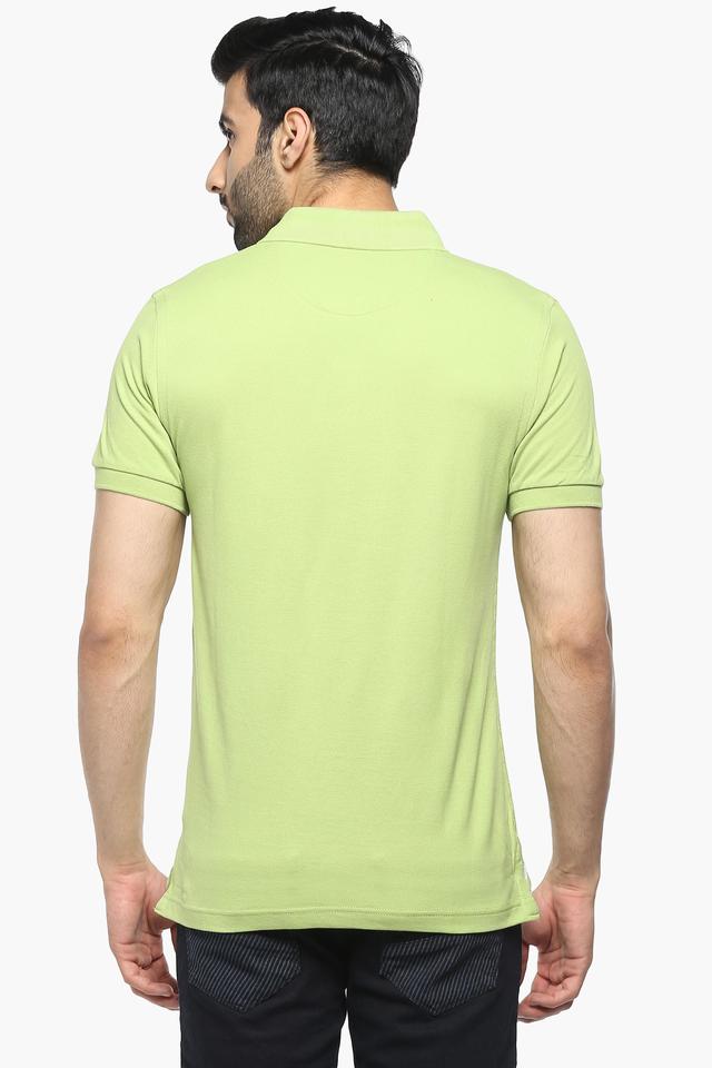 Buy U.S. POLO ASSN. Green Men's Solid Polo T-Shirt | Shoppers Stop