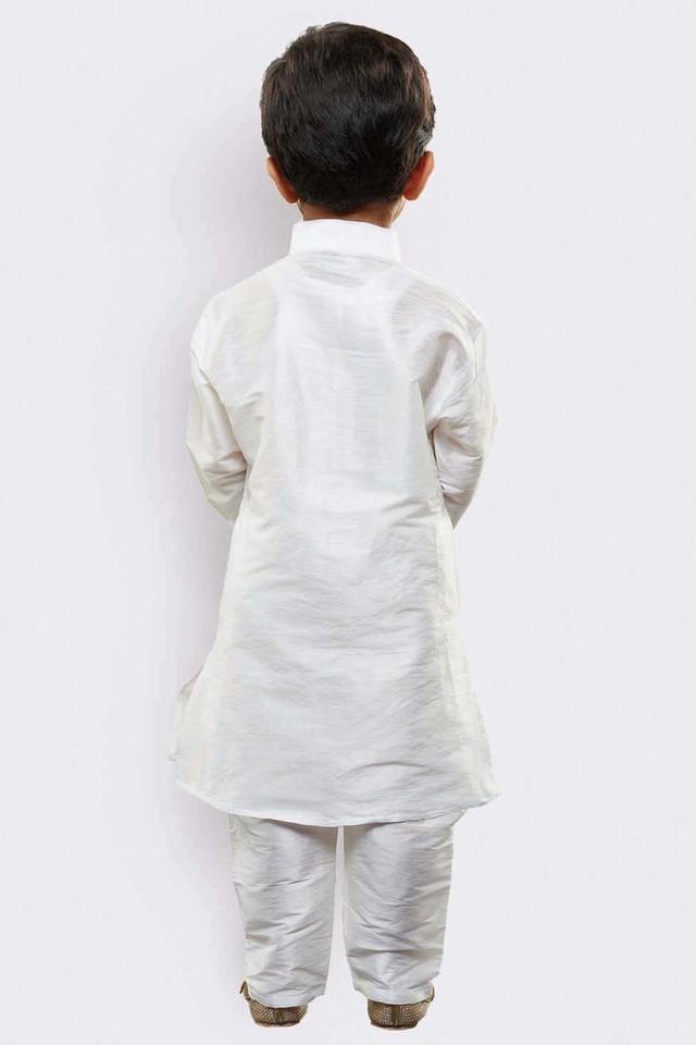 VASTRAMAY -  White Kurta Pyjama Set - Main