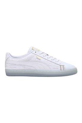 puma white leather tennis shoes