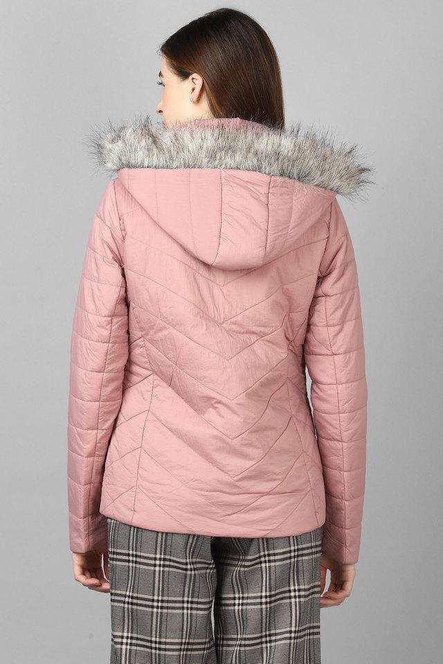 Vince, Plush Faux Fur Jacket in Pink Umber