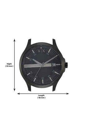 Buy ARMANI EXCHANGE Mens 46 mm Hampton Black Dial Stainless Steel