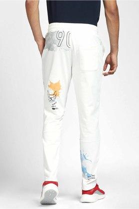 cotton white joggers