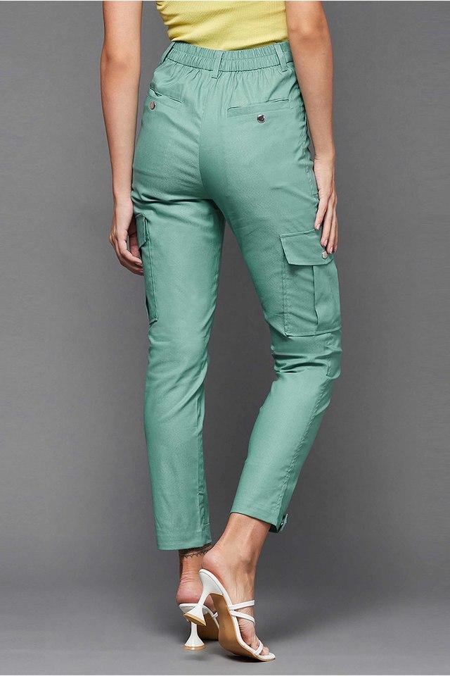 Buy Blue Trouser For Women Online 8907279475411 At Rareism