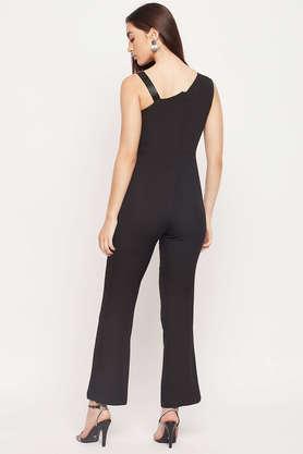 Black polyester hot sale jumpsuit